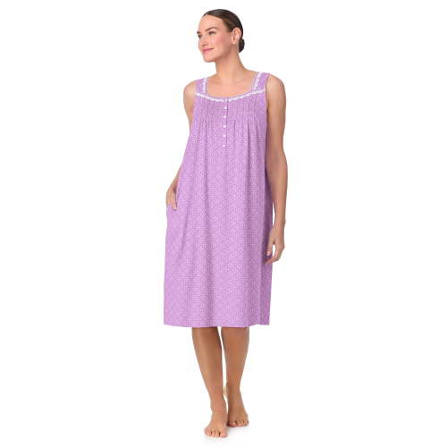 Aria Women's 100% Cotton Sleeveless 40" Nightgown, Sizes XS-5X