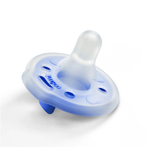 mōmi babypace® breast-like pacifier in deep lapis blue