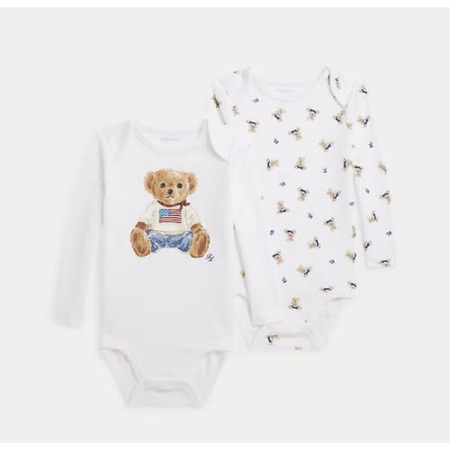 Polo Bear Cotton Bodysuit 2-Pack