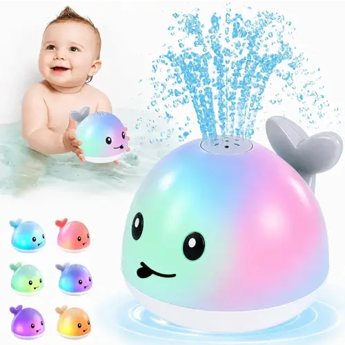 ANGGIKO Baby Bath Toys Light Up Pool Water Toy for Toddlers Babies 1-3 Gift