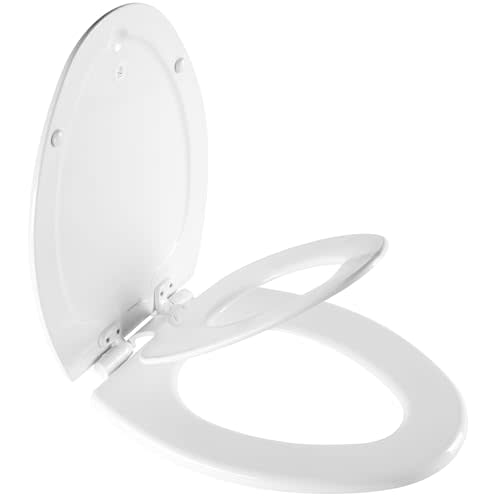 Mayfair NextStep2 Slow-Close Toilet Seat with Built-In Toddler Potty Training Seat, Removable, White, Elongated