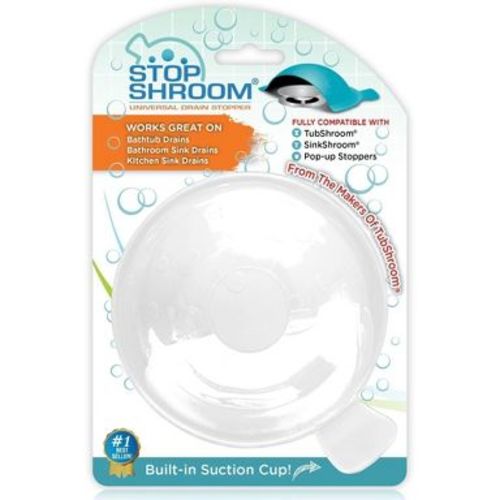 StopShroom (White) Universal Stopper Cover for Bathtub, Bathroom, and Kitchen Drains from TubShroom