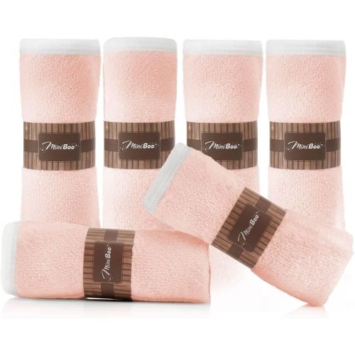 MINIBOO Premium Bamboo Baby Washcloths - Extra Soft and Absorbent Reusable Face Towels for Sensitive Skin - Hypoallergenic Baby Face Cloths for Newborn and Toddler - 6-Pack (White) : Amazon.co.uk: Baby Products