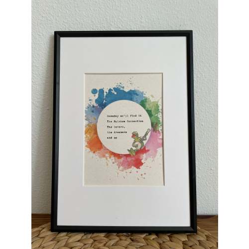 Rainbow Connection Lyrics Print, Typed on Vintage Typewriter, Meaningful Quote Wall Art, Sentimental Gift, Nursery Decor, Baby Shower Gift