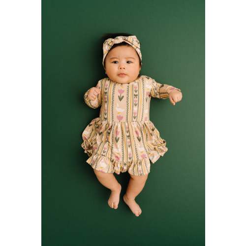 Spring Goose Long Sleeve Bodysuit Bamboo Dress