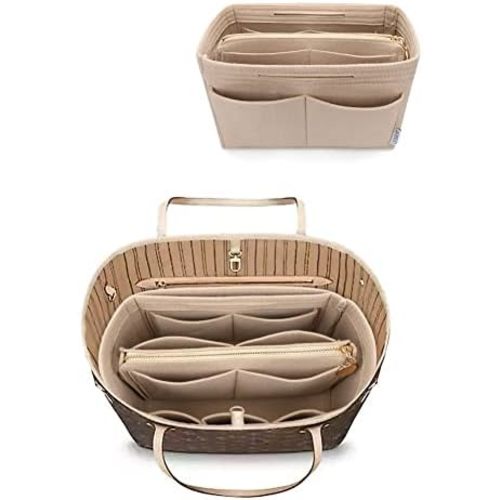 LEXSION Felt Purse Organizer Insert, Tote Bag Shaper Dividers with 5 Sizes