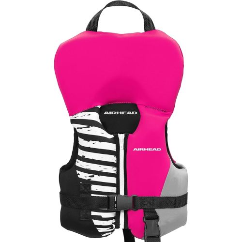 Airhead Wicked Kwik-Dry NeoLite Flex Life Jacket for Kids - USCG Approved Life Vest for Youth, Child & Infant, Watersports Vest for Boating, Tubing & Swimming, Hot Pink