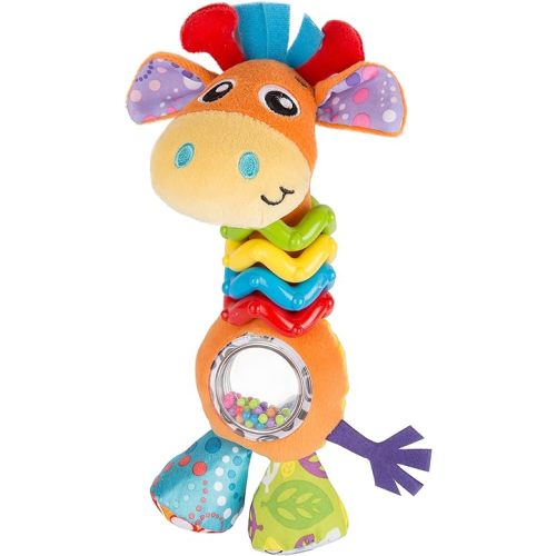 Playgro Bead Buddy Giraffe - Interactive Baby Rattle Toy and Teether for Developmental Fun, Engaging Infant & Toddler Giraffe Toy for 3+ Months - Engaging Newborn Sensory Toys