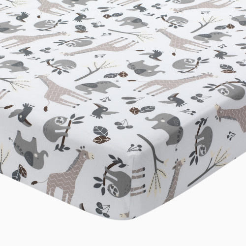 Lambs & Ivy Cotton Fitted Crib Sheet - Baby Jungle