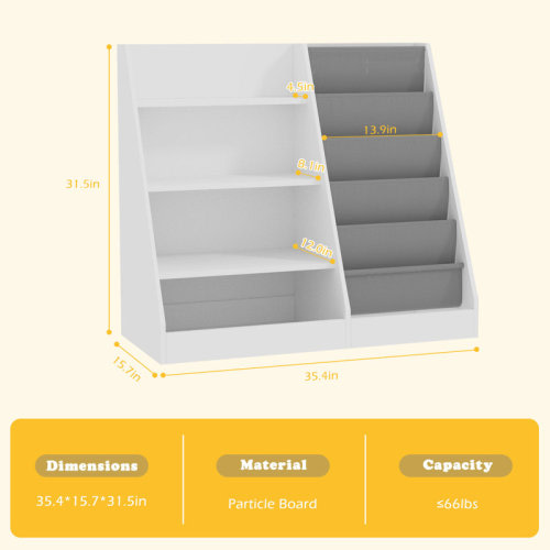 Latitude Run® Maggiorina Kids Standard Bookcase, Storage Book Rack, Organizer Cabinet, Book Display & Reviews | Wayfair
