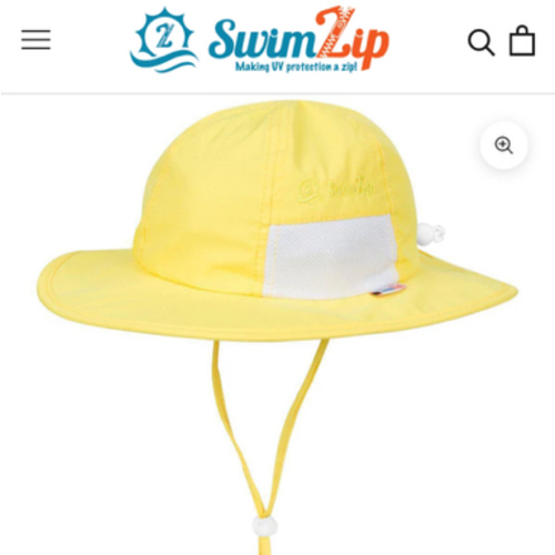 Kids Wide Brim Sun Hat "Fun Sun Day Play Hat" - Yellow
