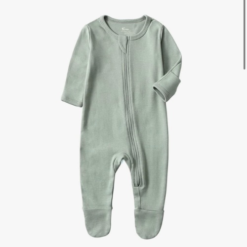 O2 BABY Baby Boys Girls Organic Cotton Zip-Front Sleeper Pajamas, Footed Sleep 'n Play