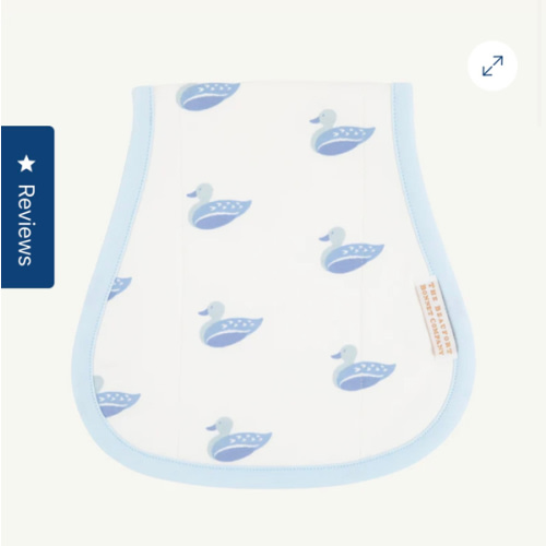 Oopsie Daisy Burp Cloth - Merrimack Quack Quacks with Buckhead Blue