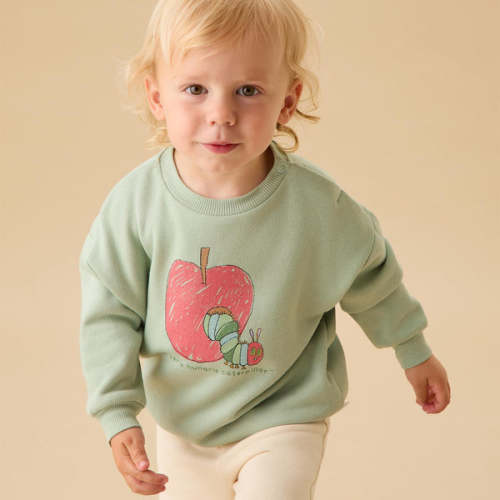 The Very Hungry Caterpillar Oversized Sweatshirt Seafoam / 3 - 6 M