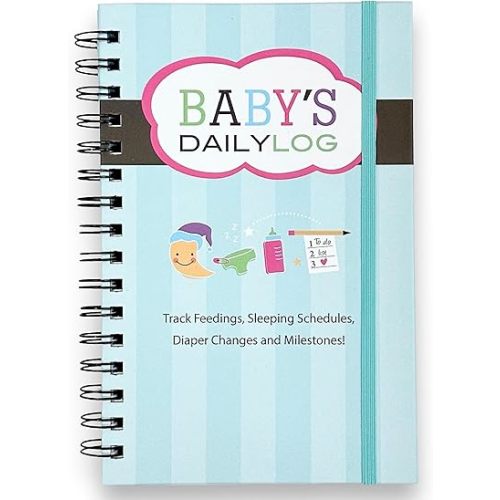 Baby Daily Log Book- Track Newborn Daily Routine, Journal Memorable Moments and more-Hard Cover, Spiral Bound Journal by Kahootie Co (Teal)