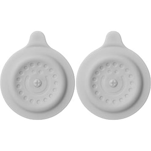 Ubbi Bathtub Drain Cover, Silicone Drain Stopper with Suction, Baby Bath Time Accessory, Gray (Pack of 2)