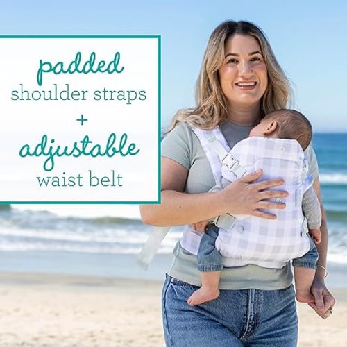 Infantino Flip Advanced 4-in-1 Carrier - Ergonomic, Convertible, face-in and face-Out Front and Back Carry for Newborns and Older Babies 8-32 lbs, Plaid