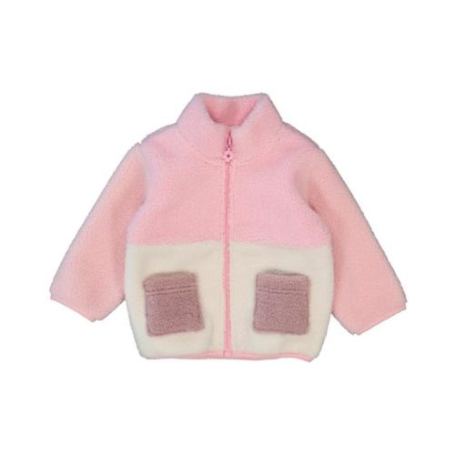 Light Pink Baby Colour Block Teddy Fleece Jacket | Best&Less™ Online