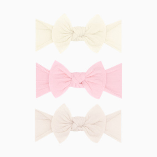 Baby Bling Itty Bitty Knot Set (3 Pack) - Ivory/Rose Quartz/Oatmeal, Os