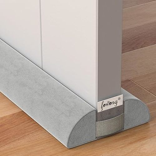 fowong Door Draft Stopper 32 Inch Adjustable Draft Stopper for Bottom of Door, Soundproofing 30" to 32" Noise Blocker Seal Large Gap up to 1.7"", Easy to Install, Grey