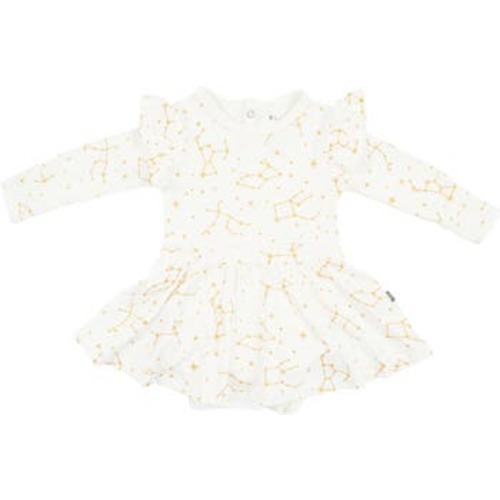 Kyte BABY Cloud Constellation Twirl Long Sleeve Skirted Bodysuit | Nordstromrack