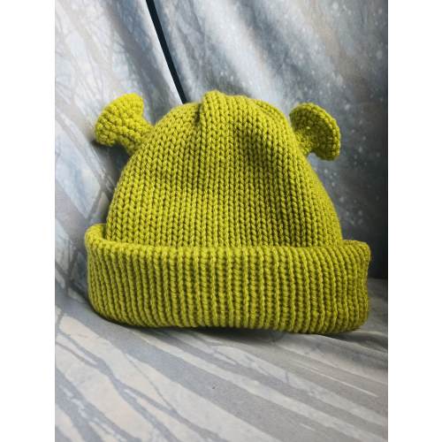 Knitted ogre Beanie, Handmade Beanie, rave, gift, hat, Christmas gift
