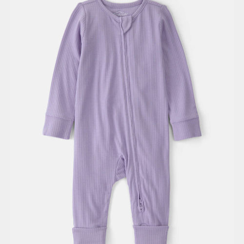 Baby Girl 2-Way Zip PurelySoft Sleeper - Purple | Carter’s Oshkosh Canada
