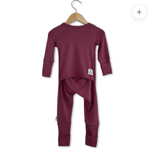 Simple Seed: 3-6 mos Maroon Day to Night Romper