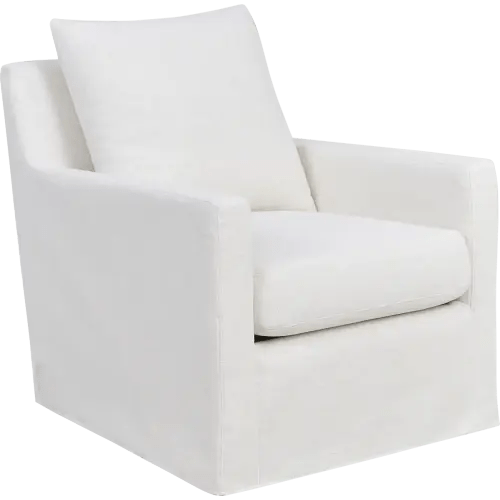Mary Lou White Polyester Fabric Glider,Swivel Rocker | Rooms to Go