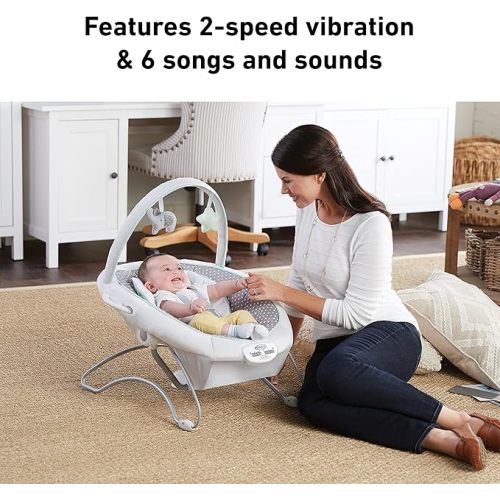 Graco Soothe ’n Sway LX Portable Baby Swing and Baby Bouncer Bouncer, Multi Direction Seat, 2 Speed Vibration, Derby