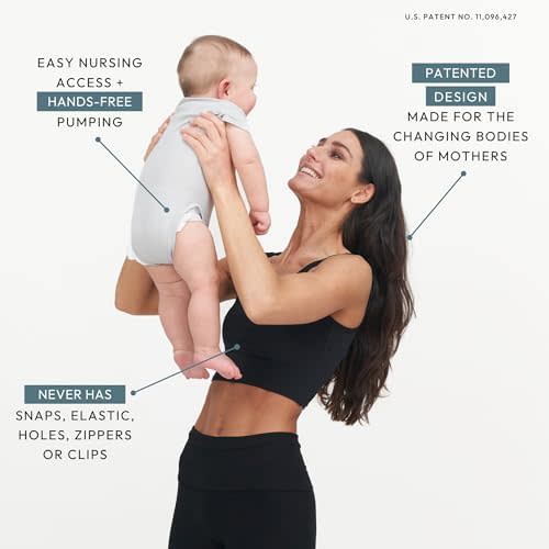 Larken Hands Free Pumping Bra for Breastfeeding | Breast Pump - Maternity Bras for Pregnancy, Pumping & Nursing Bra in One