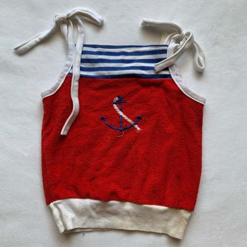 Vintage Anchor Nautical Cami Shirt 3t/4t