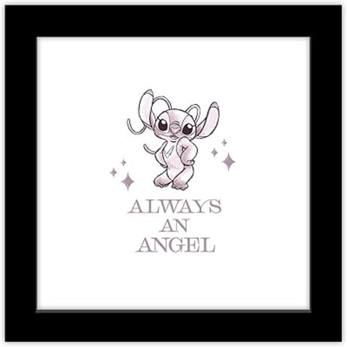 Trends International Gallery Pops Disney Lilo & Stitch - Always An Angel Wall Art Wall Poster, 12" x 12", Black Framed Version