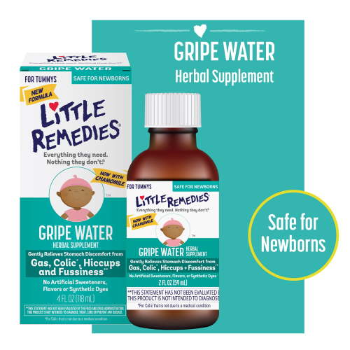 Little Remedies Baby Medicine, Infant Gripe Water, Colic & Gas Relief, Dye-Free, Safe for Newborns, 4 fl oz