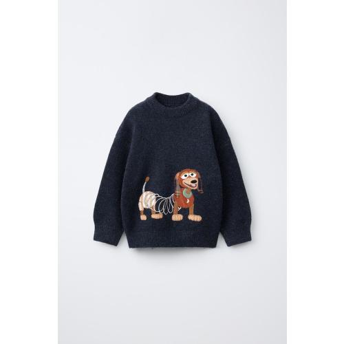 TOY STORY © DISNEY PIXAR EMBROIDERED KNIT SWEATER - Midnight blue | ZARA United States