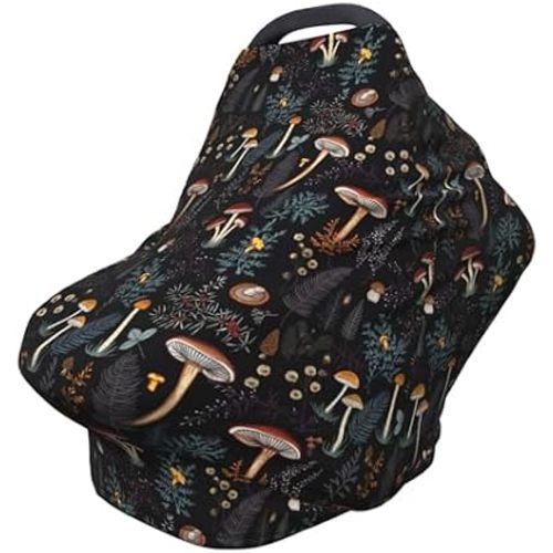 Mushroom Baby Car Seat Covers Canopy Covers Baby Multi-Use Car Seat Canopy Carrier Cover, Breathable Breastfeeding Cover Boys & Girls