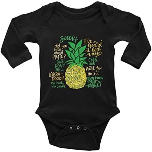 Psych Pineapple Quotes Novetly Newborn Onesie Unisex Baby Bodysuit Long Sleeve Rompers