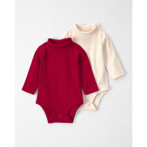 Baby Girl 2-Pack Organic Cotton Ribbed Mock Neck Bodysuits - Little Planet | Carter's