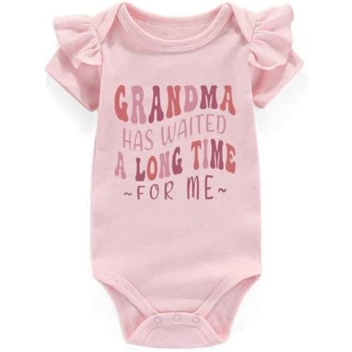 grandma has waited a long time for me baby announcement promoted to grandma baby clothes