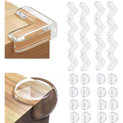 32 PCS Corner Protector Baby, Clear Table Corner Protectors Baby Proofing Baby Safety Products Baby Proof Corners and Edges Furniture Corner Protector