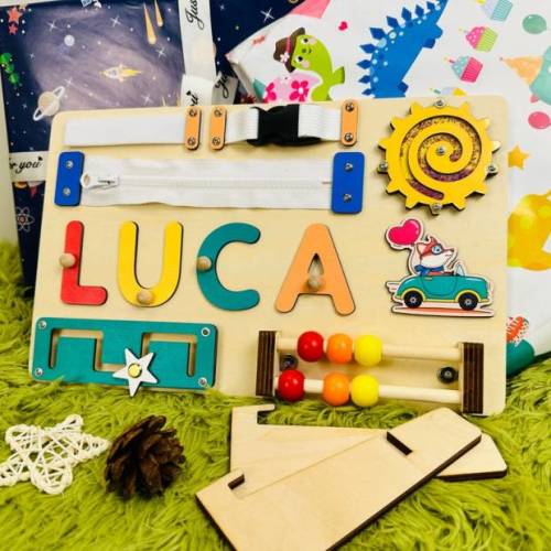 Puzzles Animal Kingdom Name Puzzle Wooden Busy Board