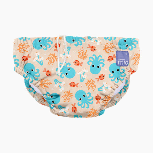 Bambino Mio Reusable Swim Diaper - Blue Squid, Medium (6-12 Months)