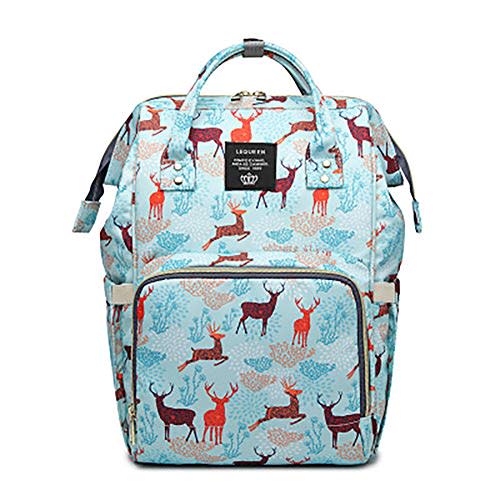 Starte Baby Diaper Backpack - Multi-Function Nappy Bags, Waterproof Travel Backpack for Mom & Dad, Large Capacity (Deer, Blue)