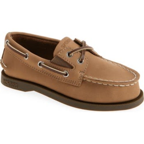 Kids' Authentic 2-Eye Nubuck Boat Shoe, 5 M