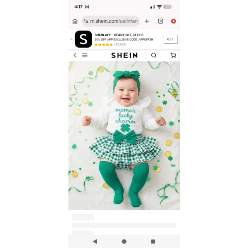 Infant Baby Girls Holiday Outfits Long Sleeve Round Neck Letter Embroidery Jumpsuit Skirt Leg Warmers Headband 4 Piece Spring Set | SHEIN USA