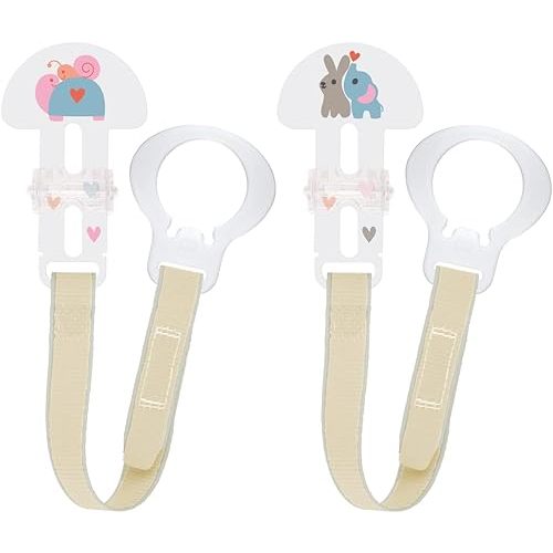 MAM Clip On Soother Saver Pack - I Love Mummy & I Love Daddy (Pink)