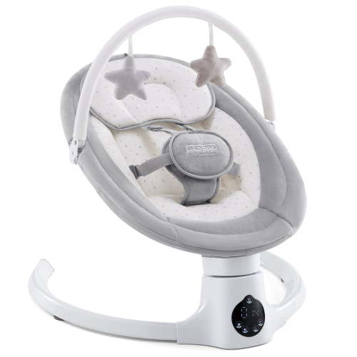 HARPPA Baby Swing for Infants with Remote Control, 5 Sway Speed, 10 Lullabies, Gray