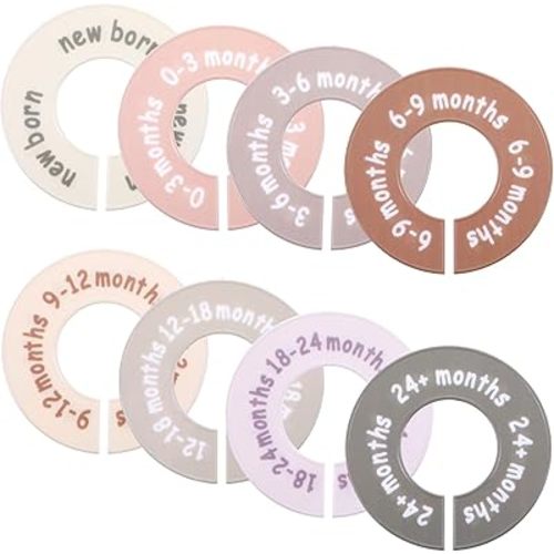 Baby Closet Dividers for Clothes Unisex Nursery Organizer Decor Clear Labels for Easy Sorting Fits Most Rods