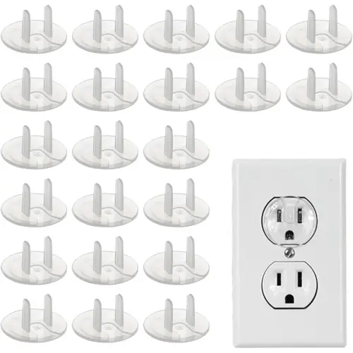 50 Pack Outlet Covers Baby Proofing Clear Outlet Covers Baby Safety Outlet Plug Covers Safe & Secure Electric Plug Protectors Sturdy Childproof Socket Covers for Home & Office
