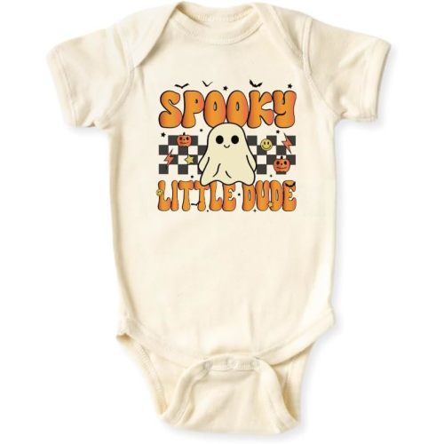 Spooky Little Dude Cute Baby Bodysuit Halloween Shirt Premium Custom Baby Clothes Unisex Gift for Mom Newborn
